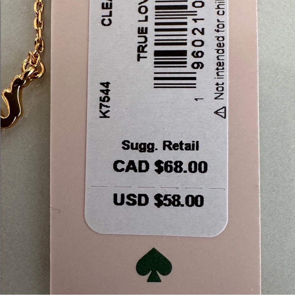 Kate Spade Gold Mon Amour Necklace - Picture 4 of 5
